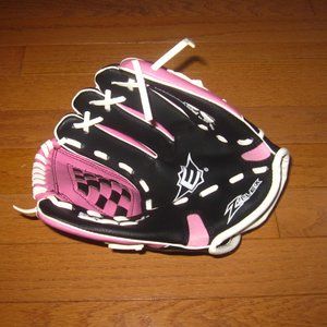Easton Z-Flex Girls Kids Baseball Tball Glove 9.5” EKP9500 Youth Mitt Black Pink